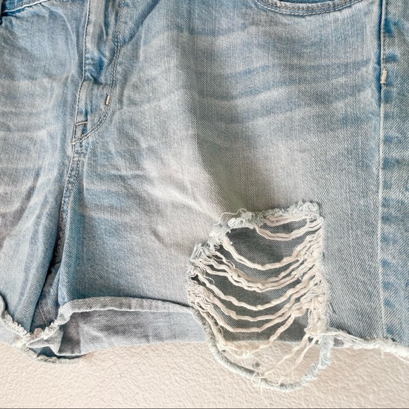 Mossimo Supply Co Distressed Boyfriend Midi Jean Shorts - Light Wash - Picture 4 of 5